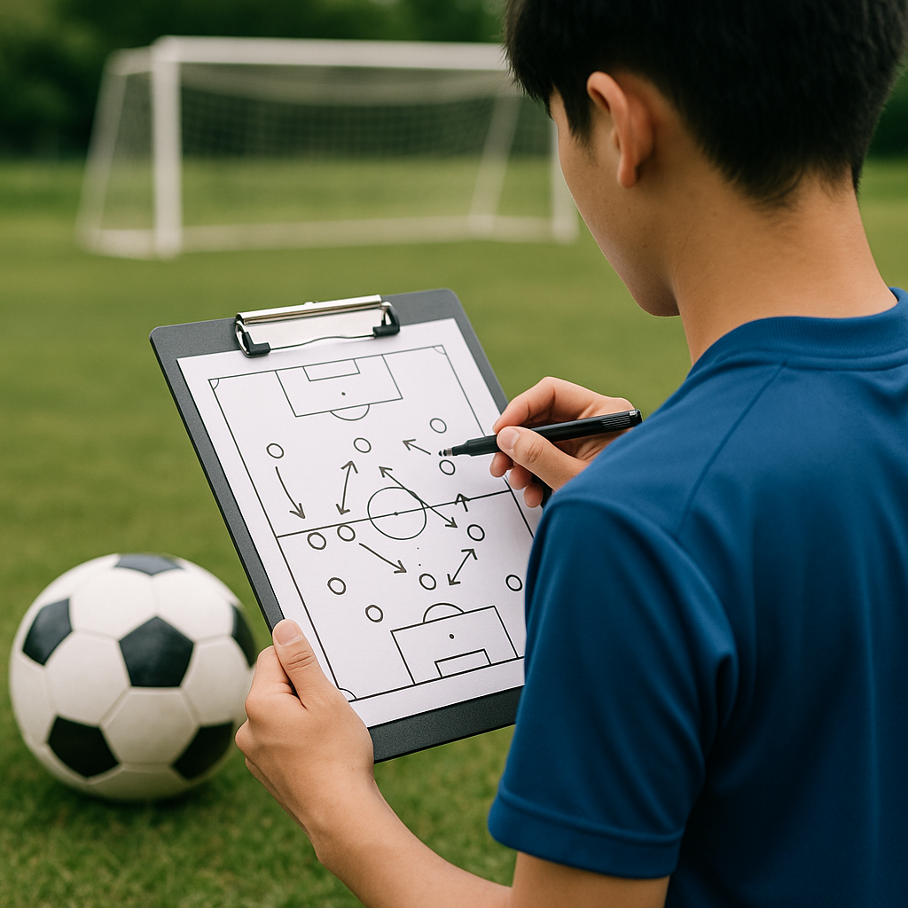 サッカー、みんなで守る方法の設計図