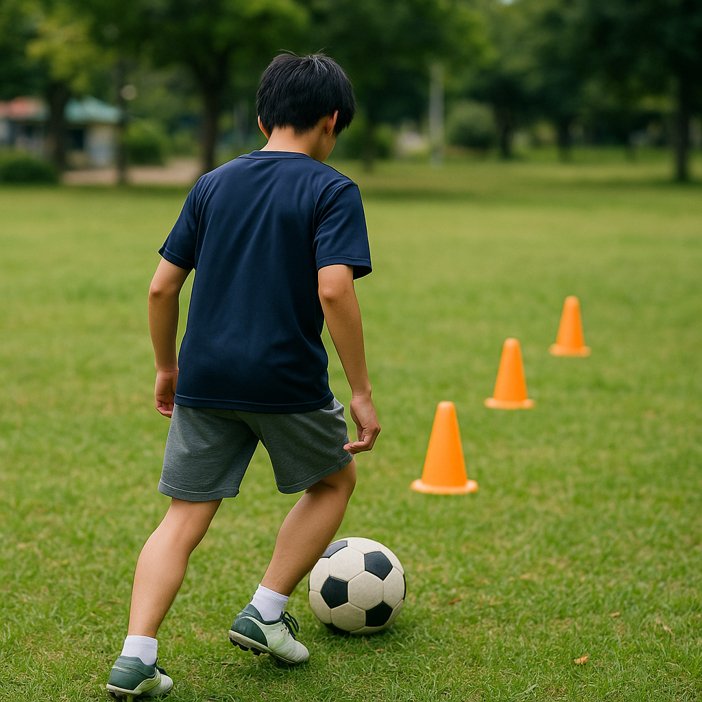 サッカードリブル練習メニュー10分で差が出る3種！家・公園で即実践