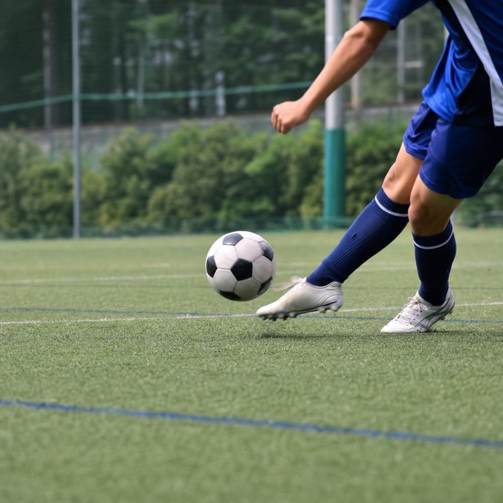 サッカーのクロス、低いボールの上げ方と失速しないコツ