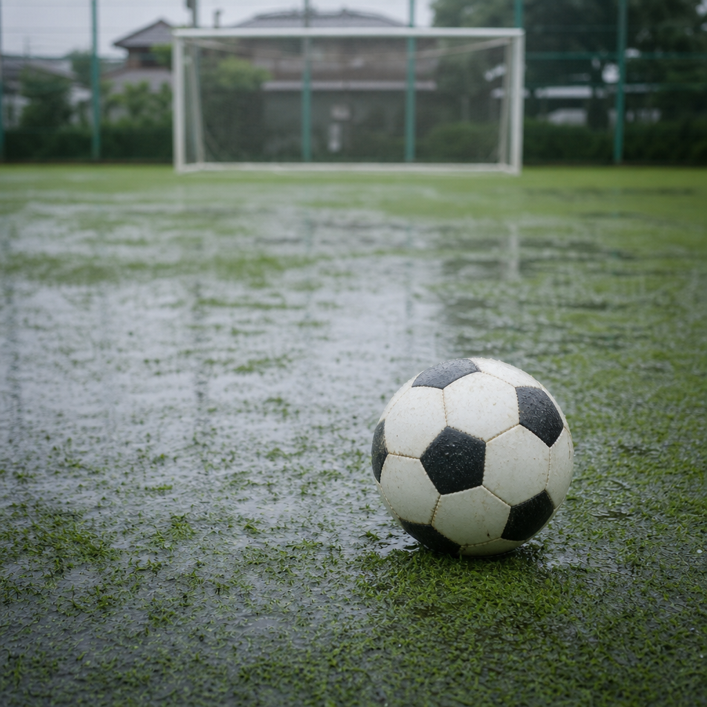 サッカー雨の日のパス注意点と滑る芝対策