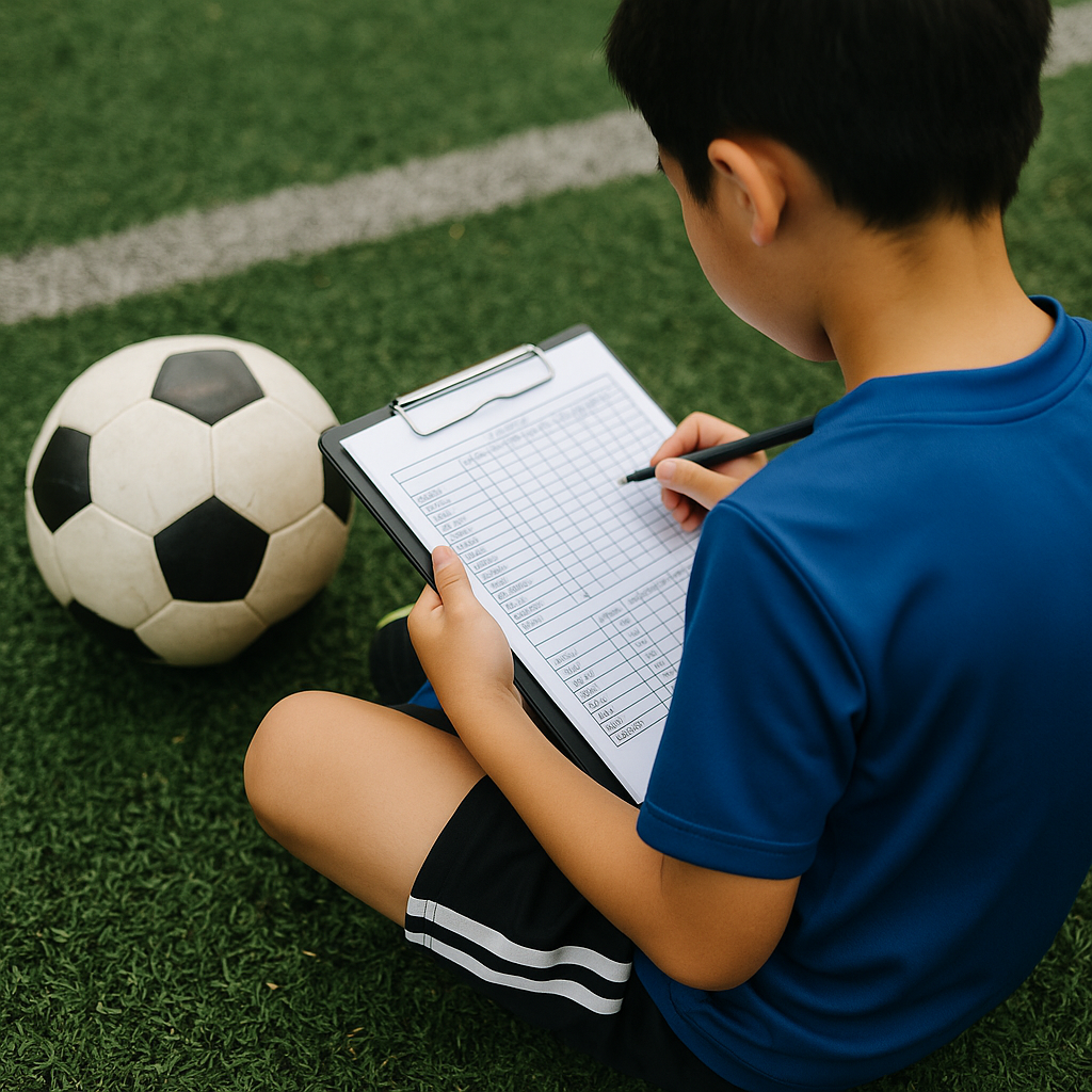 サッカー スタッツシート 自作テンプレで90分を1枚に整理する