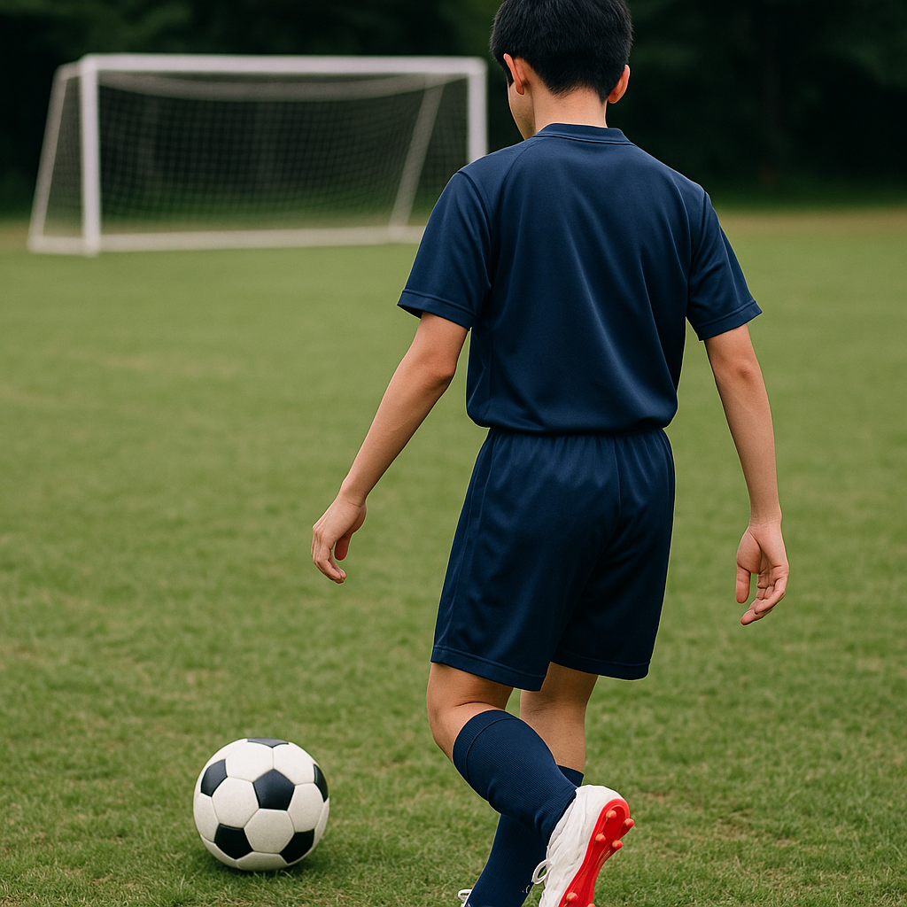 サッカーのキック基本を整える軸と振り入門