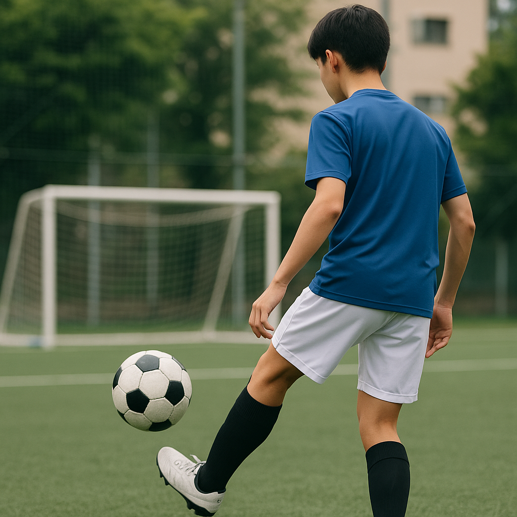 サッカーのワンタッチミスを減らす方法｜軸足と視線で精度を上げる