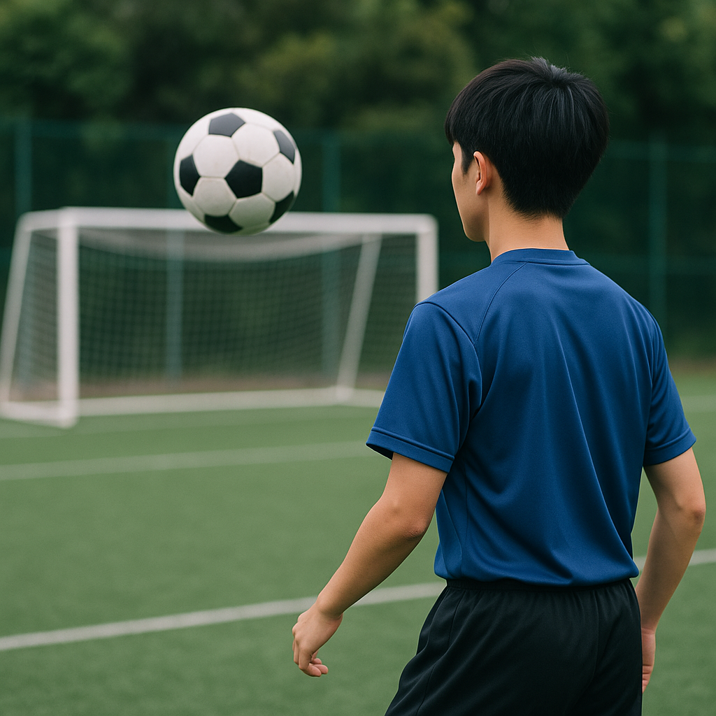 サッカーの受け方のコツは半身と首振り、角度で変わる