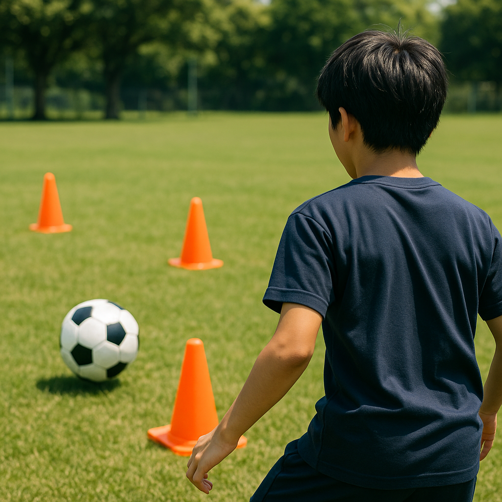 サッカーの受け方を親子で学ぶ練習術：体の向きと予備動作を遊びで体得