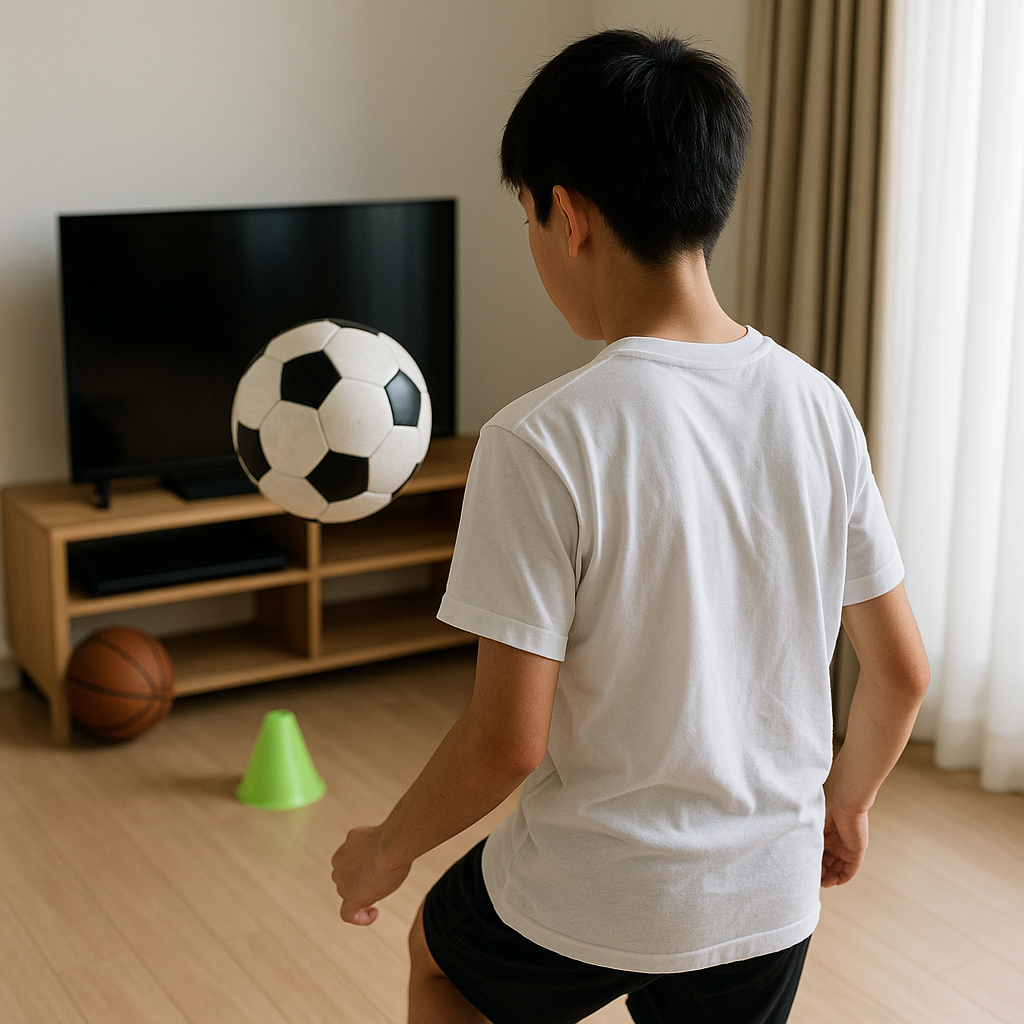 サッカーの視野の広げ方を家で鍛える練習メニュー