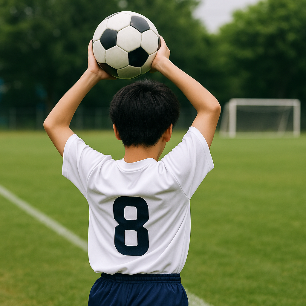 サッカースローインのルール：初心者が反則しない投げ方