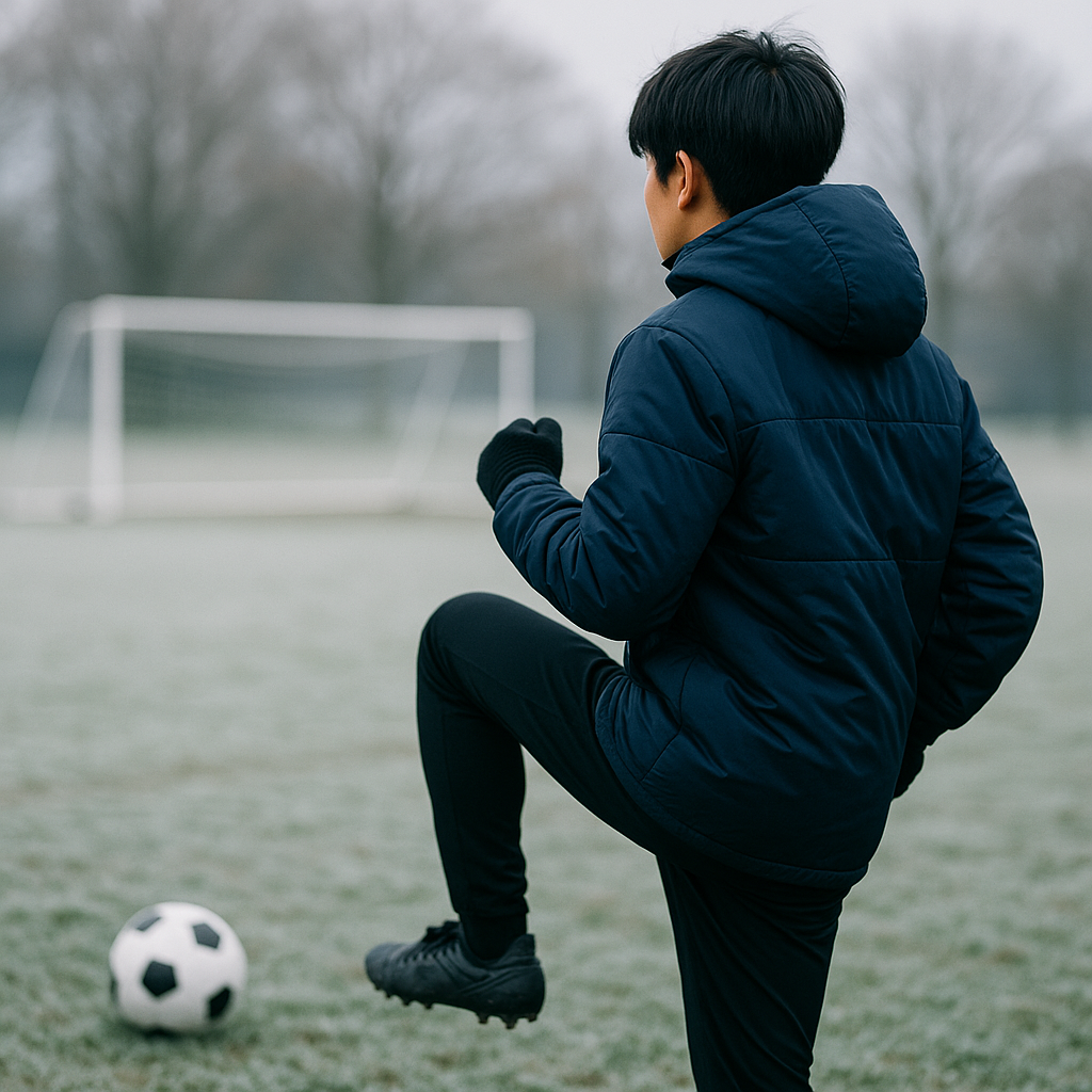 サッカー冬の防寒とウォームアップで冷えない身体づくり