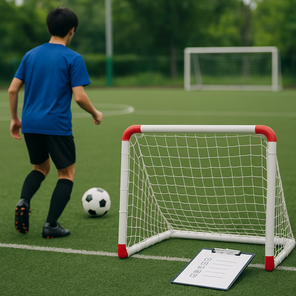 ミニゴール仕掛け練習で崩しを磨く：目的→メニュー→チェック