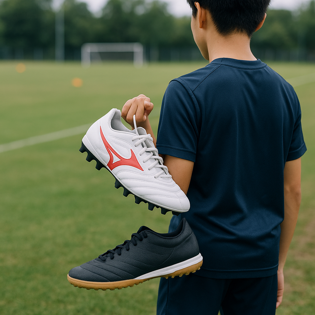 サッカー スパイク トレーニング シューズ 違い