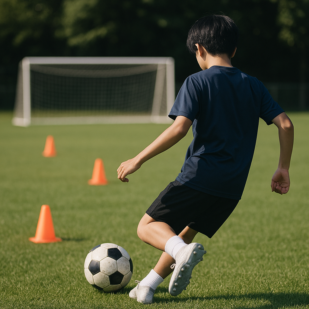 サッカーのインサイドシュート精度を上げる分解と練習法