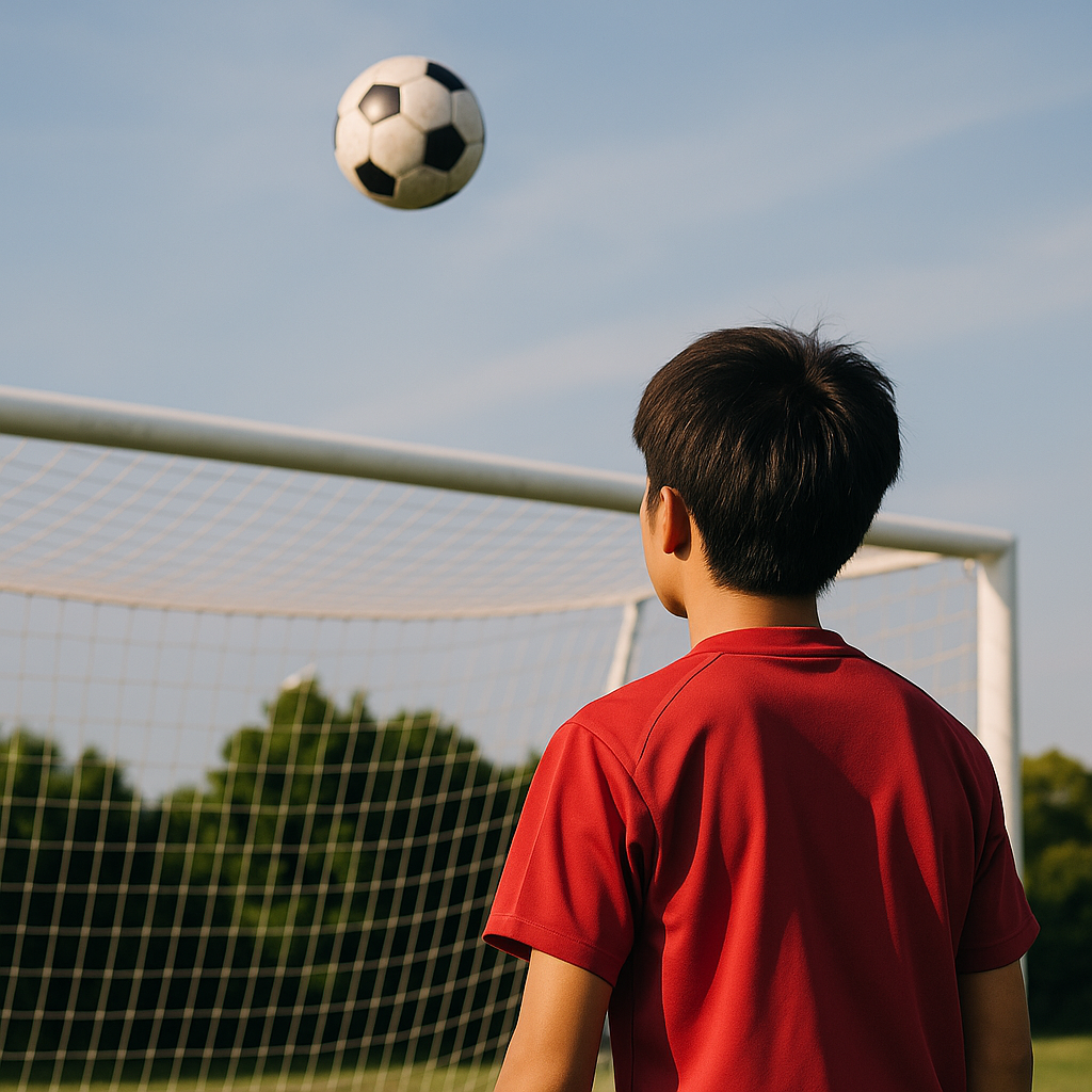 サッカー浮き球シュートのコツ：GK頭上を越す決定力