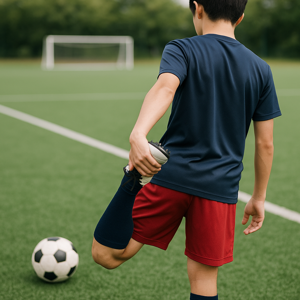 サッカー試合前アップメニュー実戦版：約10分でキレとケガ予防を両立