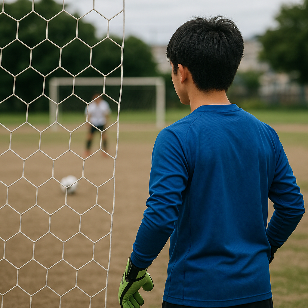 サッカーGKのポジショニング基礎：一歩目で止める位置取り