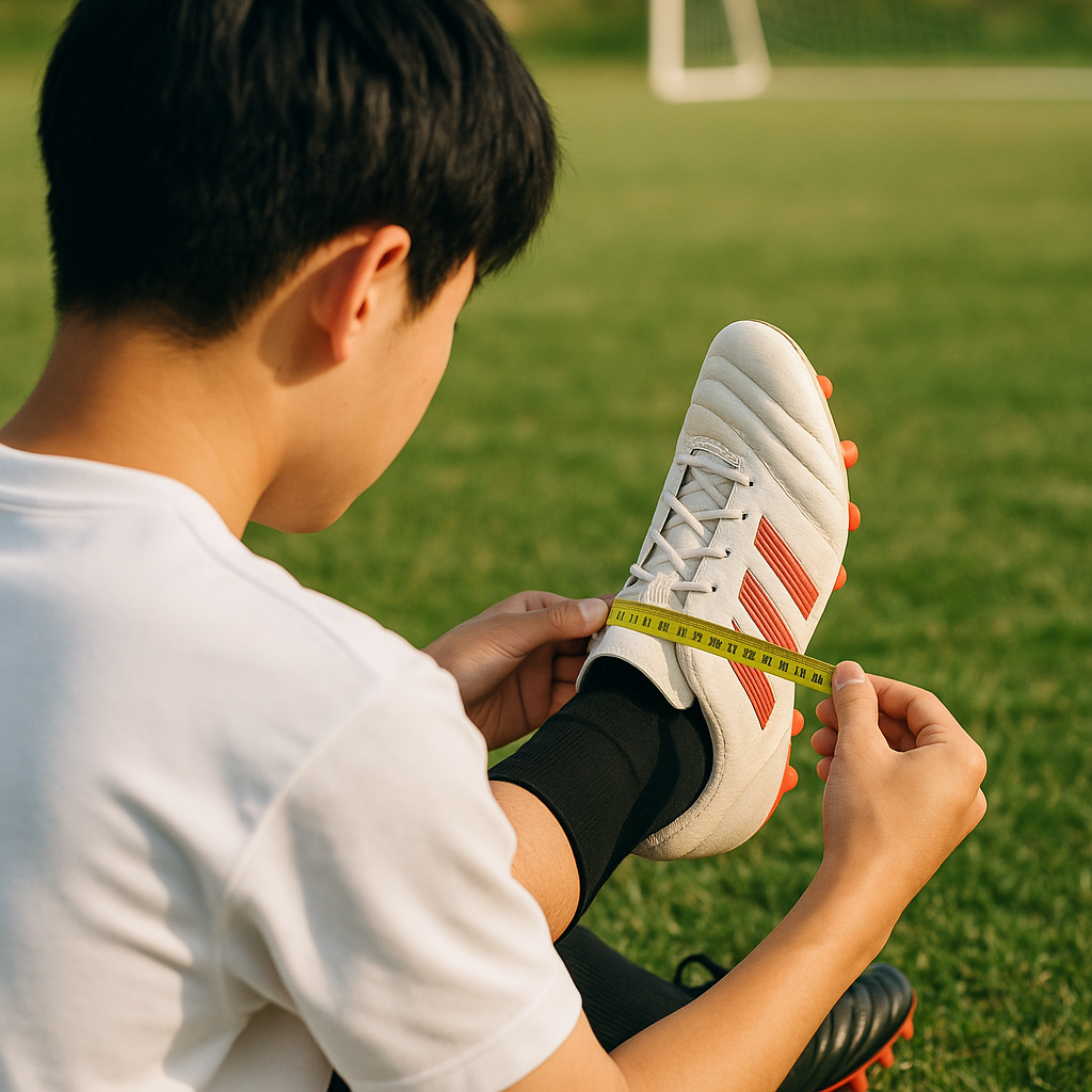 サッカースパイクのサイズ基準、余りと幅の最適解