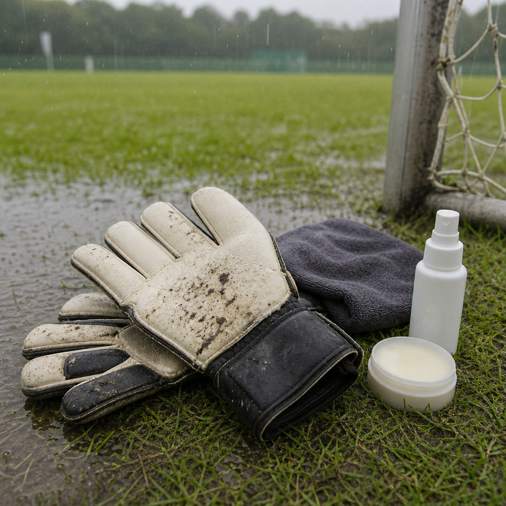 サッカーのキーパーグローブが滑る時の対策【雨・汗・乾燥別】