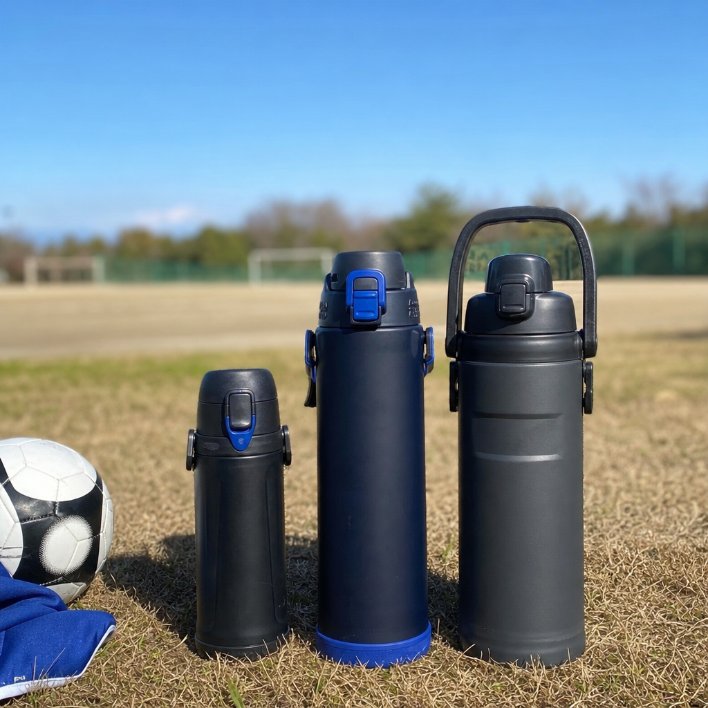 サッカーの水筒は何リットル必要？練習・試合・季節別目安