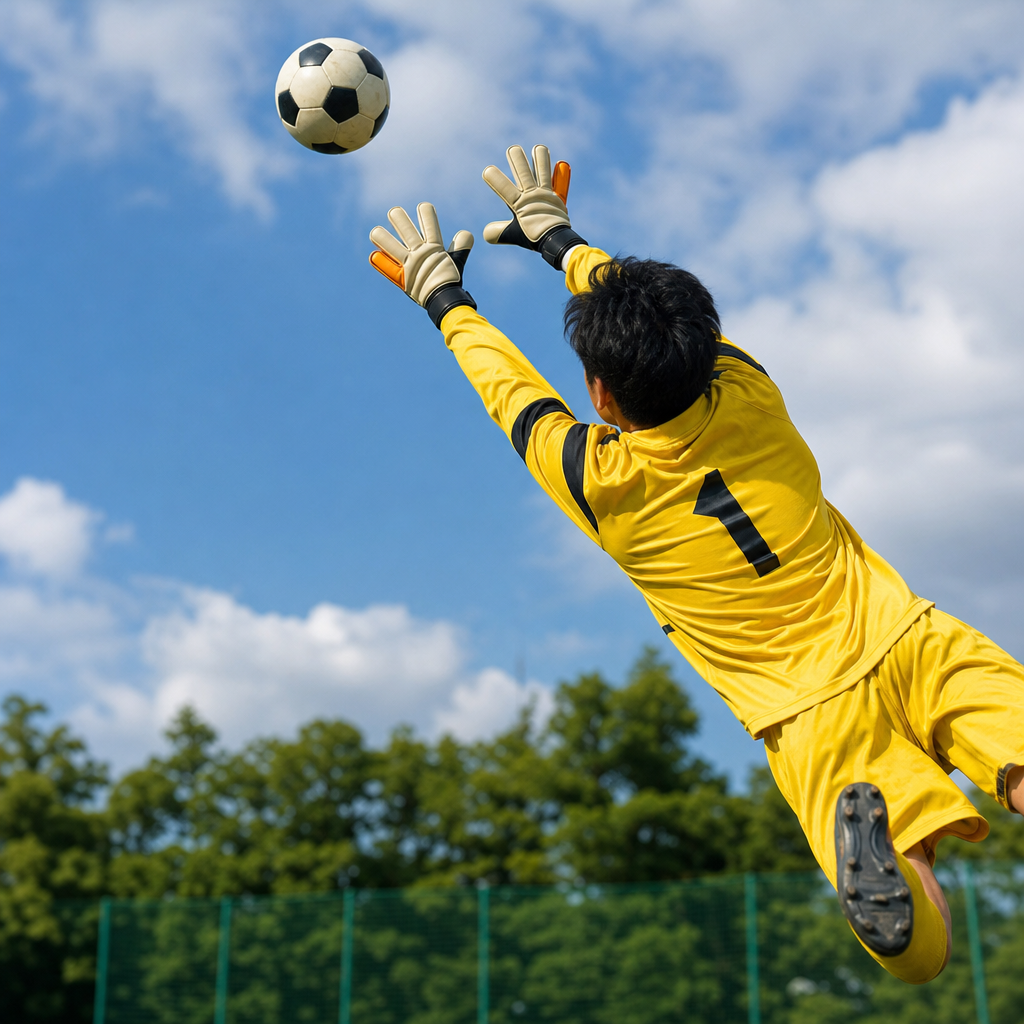 サッカーGKセービングで高いボールを止め切る極意