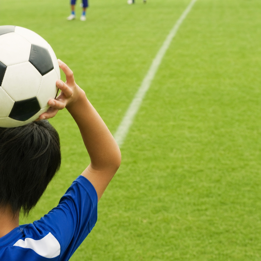 サッカーのスローイン、足が浮くと反則？境界線を解説