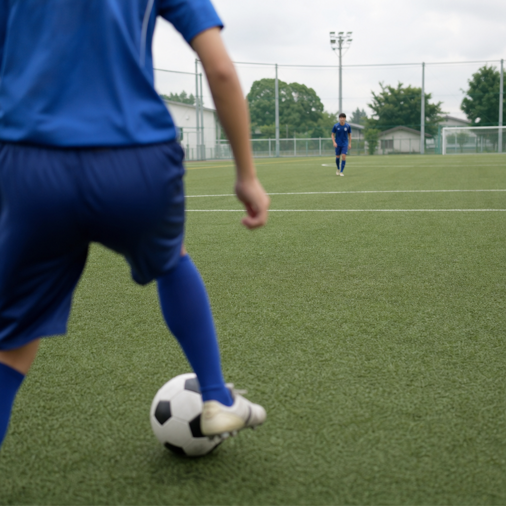 サッカーのトラップで前を向くコツと視野の作り方