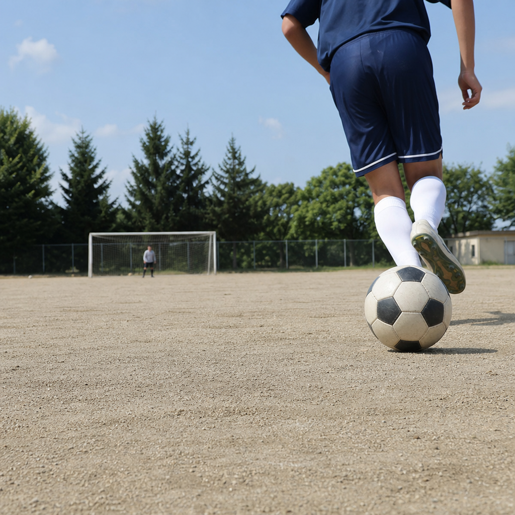 サッカードリブルで相手を見るコツと逆を取る感覚