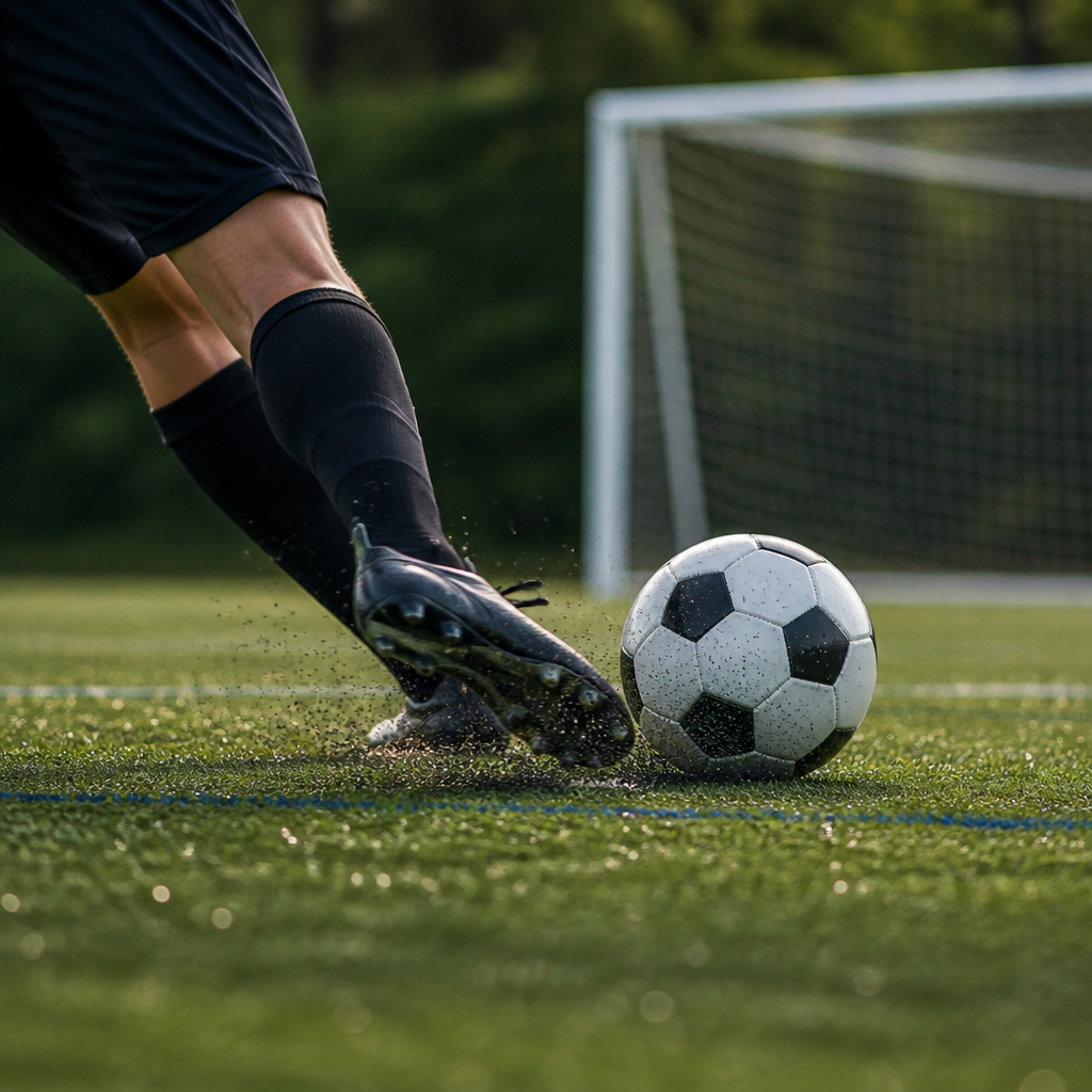 サッカーシュートの足首固定のコツで失敗しない強い一撃