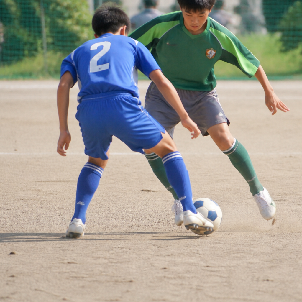 サッカー1対1守備で抜かれない！中学生のコツ