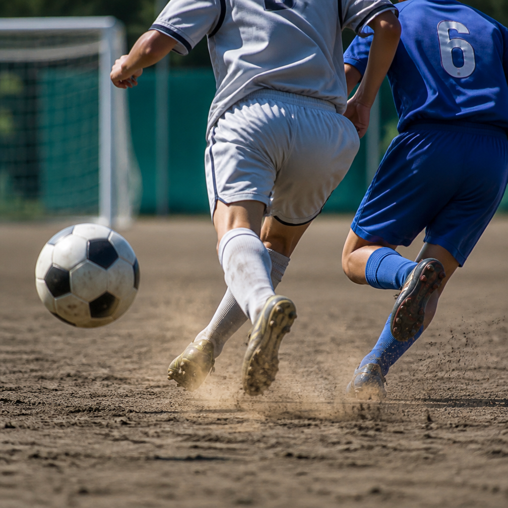 サッカーのセカンドボールで高校生が勝つコツは0.5秒先を読む
