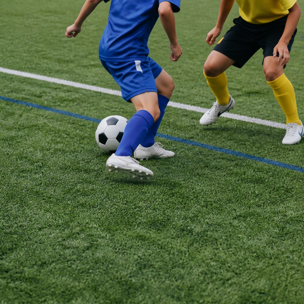 サッカーのボディフェイント、1対1で効くタイミングの見極め方