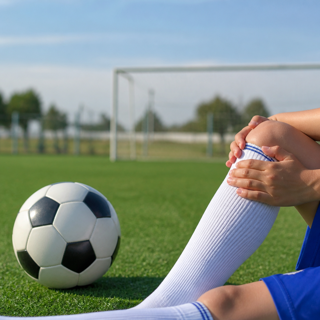 サッカー小学生の膝を守るオスグッド予防ストレッチ