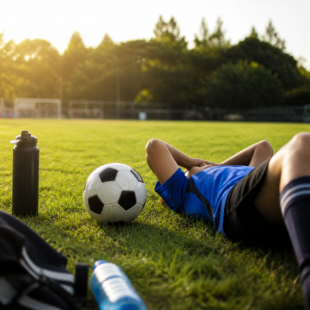 サッカー疲労回復方法を小学生に、鉄則3つと即効ケア